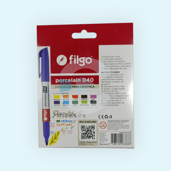 Marcadores para Cerámica Filgo Porcelain x 10 Unidades - Image 2
