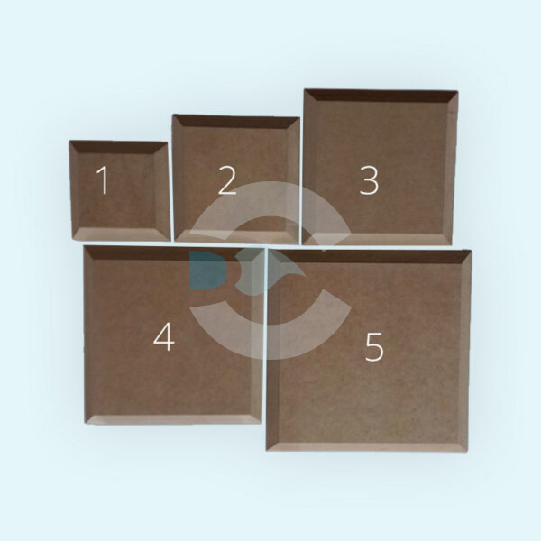 Contramolde cuadrado (13 cm / 16.8 cm / 20.6 cm / 24.4 cm / 28.2 cm)
