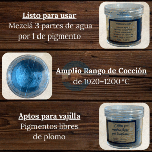 Pigmentos Bajo Cubierta (Listo para usar) Celeste BC0107 25 gr
